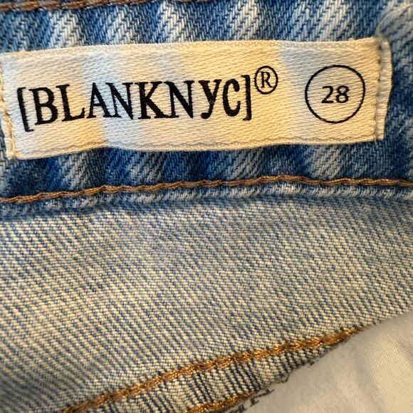 Women's Blank NYC Denim Blue Jean Patchwork Midi Skirt Size 28 NEW - Picture 5 of 10